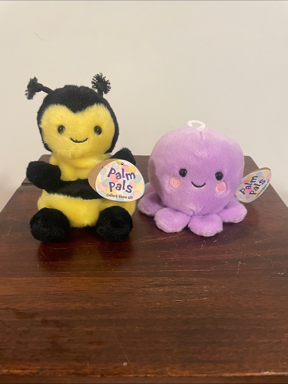 Palm Pals Plush Bee & Purple Octopus Bundle